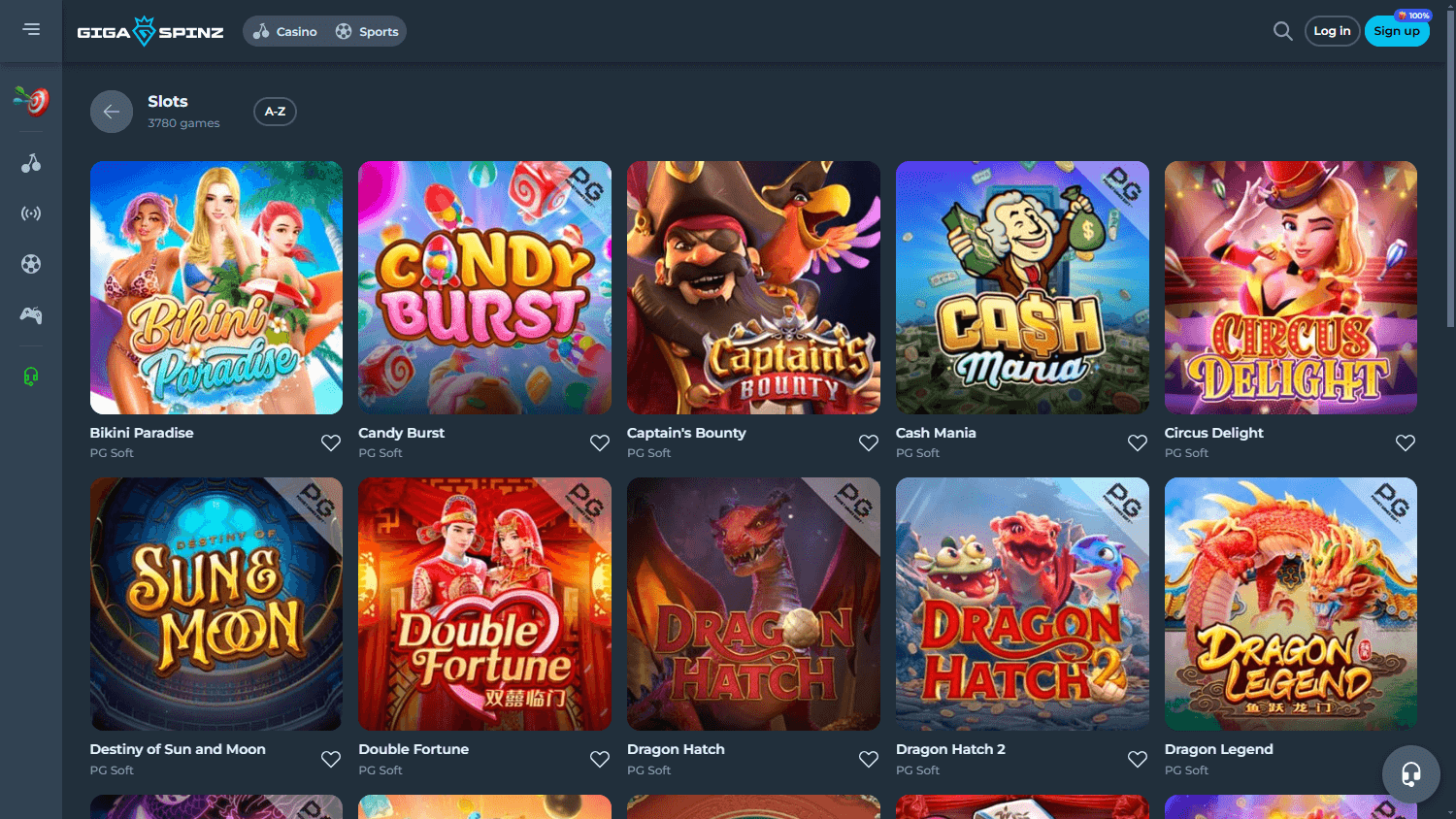 Gigaspinz Live Casino Screenshot
